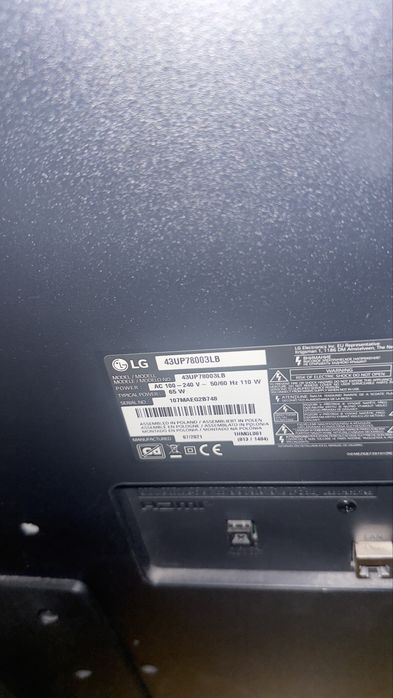 Телевизор 43” LG 43UP78003LB