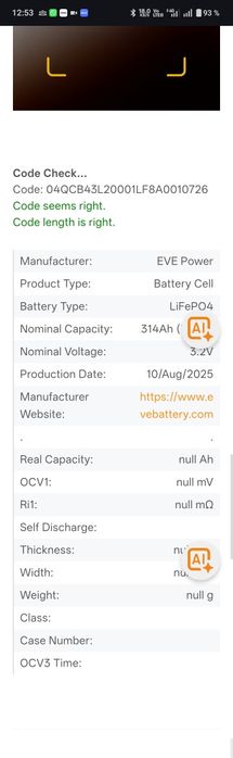 Baterii EVE grade A+ MB31 lifepo4