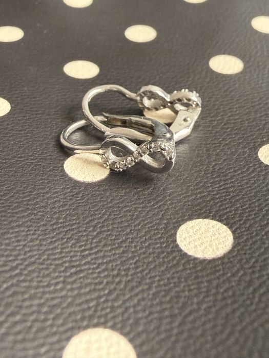 Cercei aur alb Sabrini