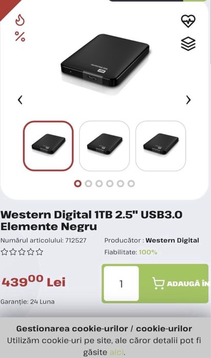 • HDD extern• 1tb • NOU •