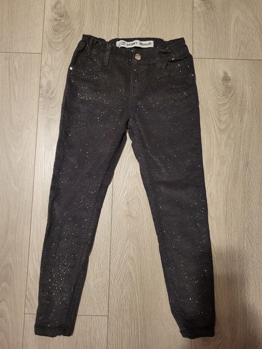 Jeans slim cu sclipici 7-8 ani