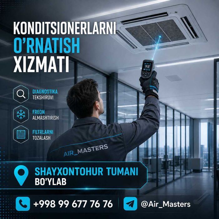 Konditsioner o‘rnatish — Toshkent, Shayxontohur