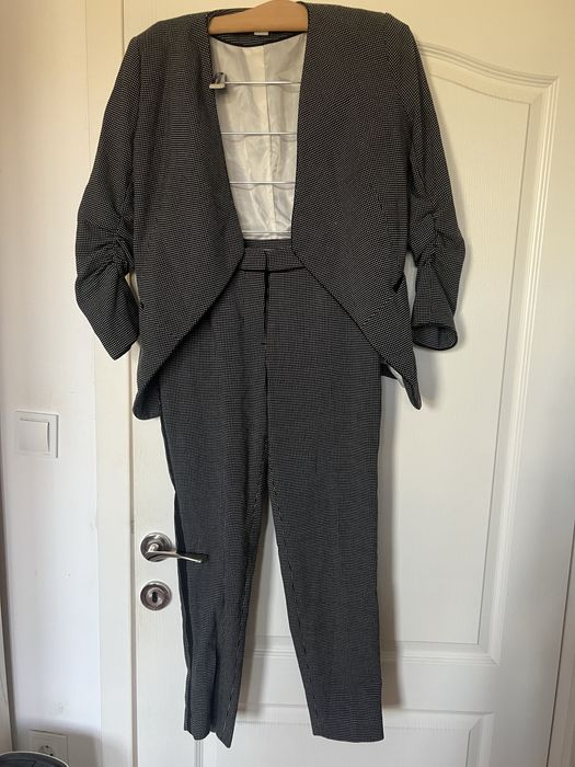 Костюм H&M в меланж бяло и черно