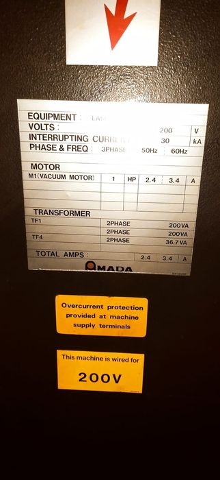 Laser industrial Amada Lasmac LCE-645 – CNC CO₂, 1000W, în stare buna