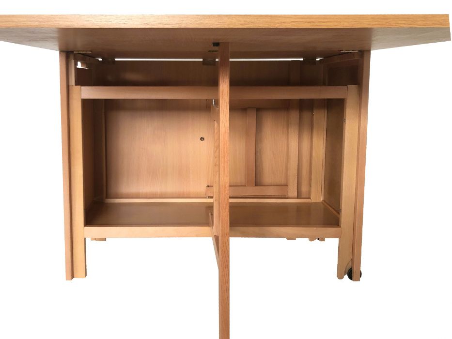 Masa cu Scaune Pliante lemn - Fag deschis