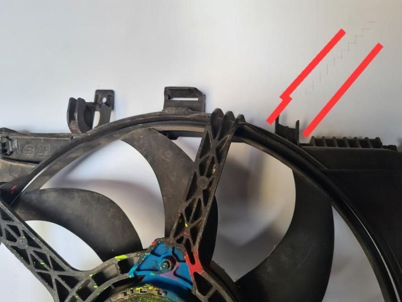 Electroventilator 3 pini Opel Corsa C 1.2 i 16v; 1.4 i 16v Z12XEP; Z14