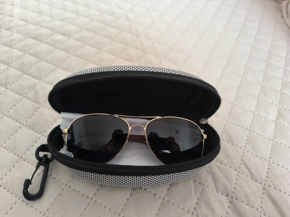 Мъжки слънчеви очила Novatti UV защита, Златист