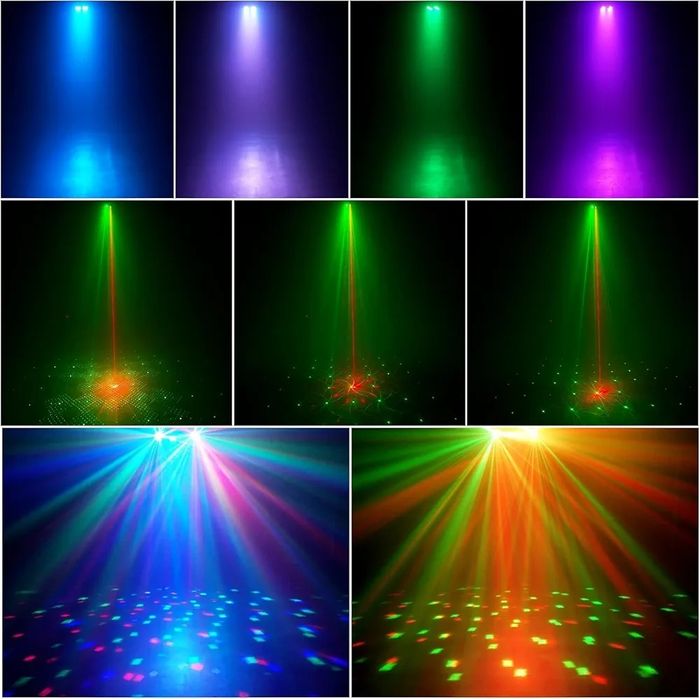 5-in-1 Disco Party Light Stand/Disco Ball/Par Light/Black Light UV