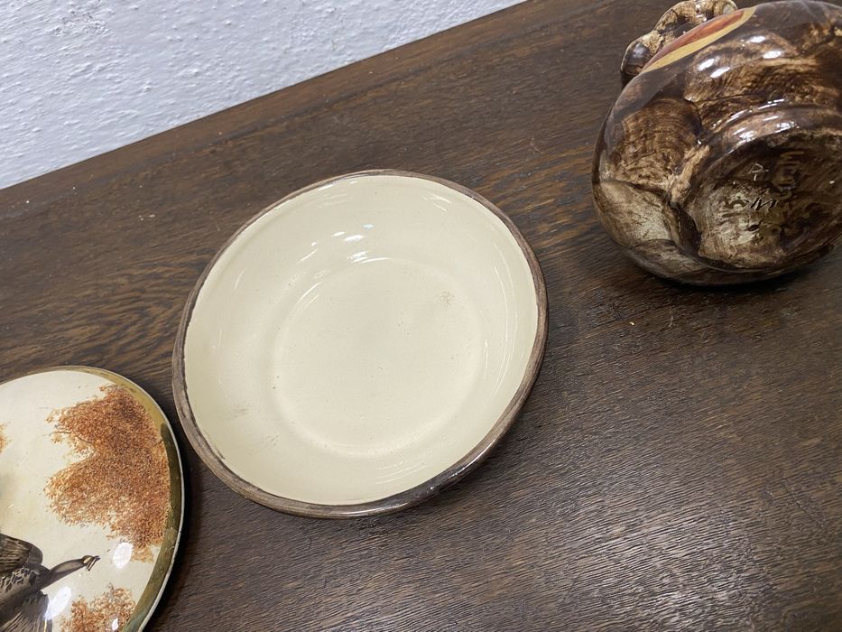 Винтидж Hubert Bequet Belgium ръчна украса ваза и кутия 1950те