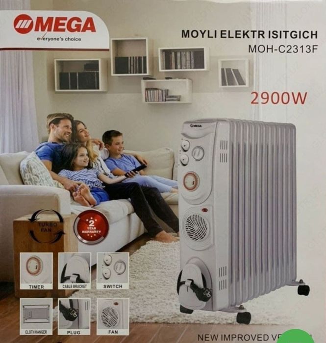 масляный обогреватель меда.   [Havo isitish pechkasi mega ]