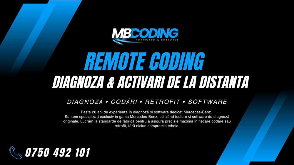 Codari Diagnoza Tester Mercedes REMOTE Activari functii de la distanta