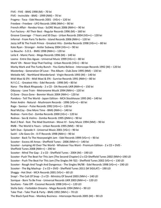 CD Originale muzica Eurodance anii '90 - Lot 3