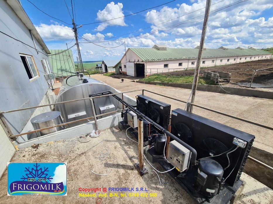 Tanc racire lapte 7500 litri Alfa-Laval cu spalare automata - Montaj