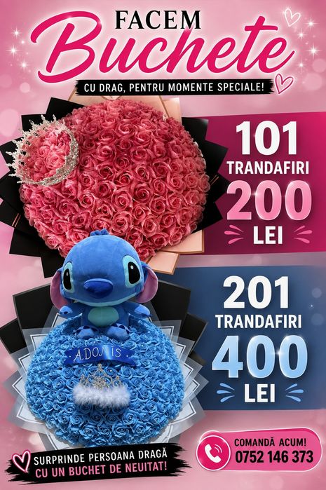 Buchete trandafiri sapun