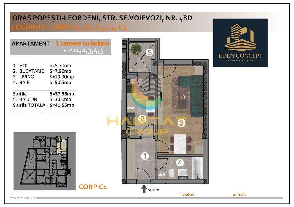 Garsoniera - Rezidential NOU