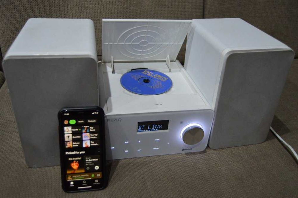 Micro system audio PEAQ PMS200BT-W USB, SD, FM, CD mp3, AUX