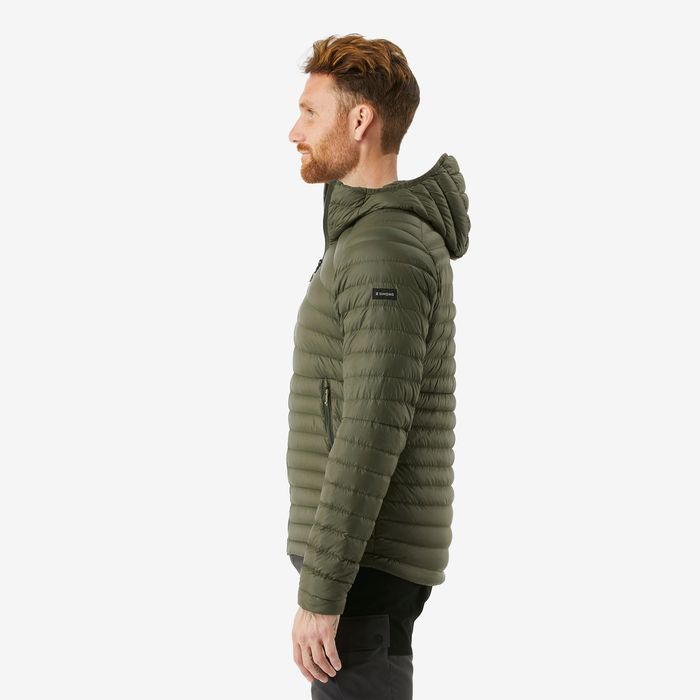 Geacă din puf cu glugă Drumeție Mt100 - produs resigilat Decathlon