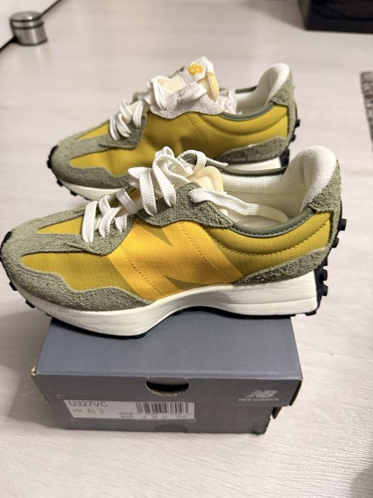 Adidași New Balance 327 (U327VC) – galben/olive – noi – cu cutie