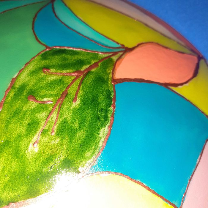 Lampă pictată manual