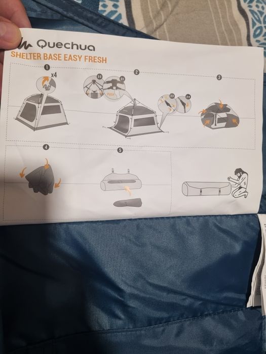 Adapost montare rapida cu protectie solara