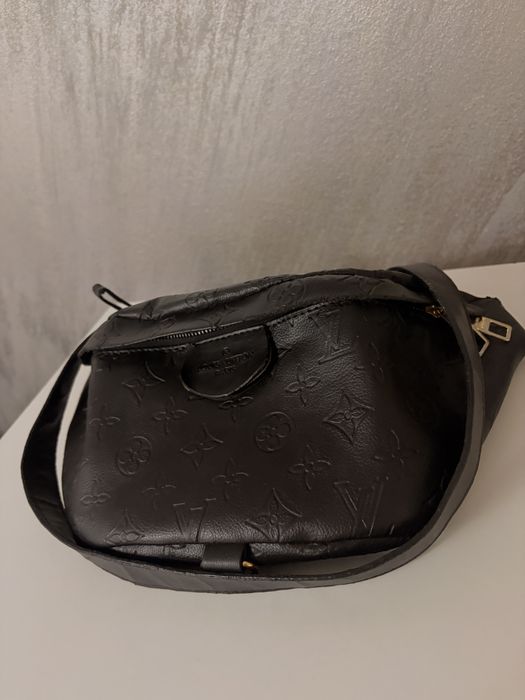 Geantă barbați crossbody neagră,model monogram geantă tip borsetă,neagră.