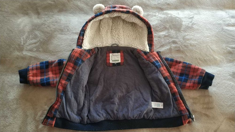 Бебешки зимен комплект яке с панталон 86см + шапка и 2 чифта ръкавици