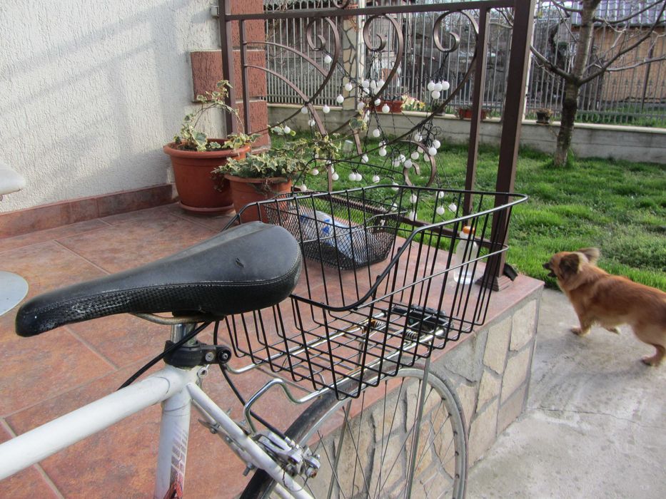 Cos bicicleta pentru fata si spate sa bicicleta din piele comoda