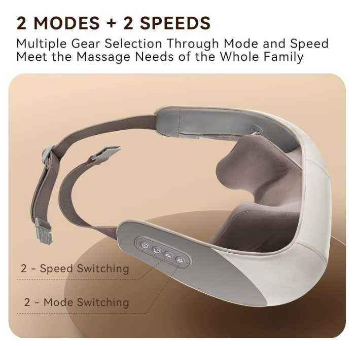 Aparat pentru Masaj Cervical, Hands-Free, Functie Incalzire