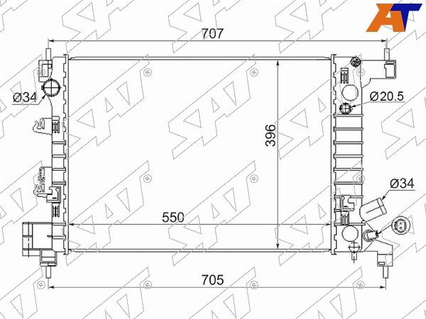 Радиатор Chevrolet Aveo