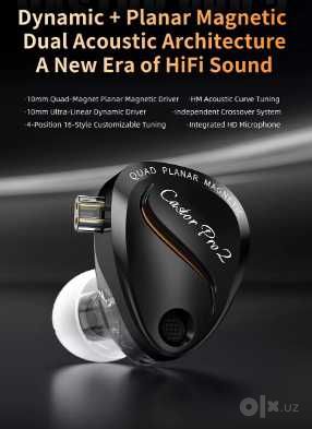 Новинка запечатанные наушники KZ Castor PRO 2 Hi-Fi  3.5mm / TYPE-C