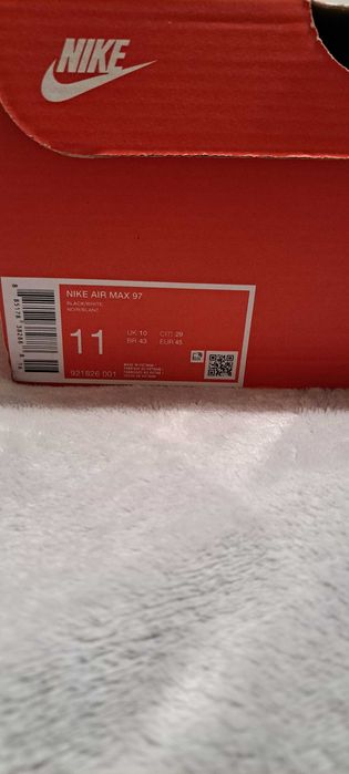 Nike air max 97 Black / White 45