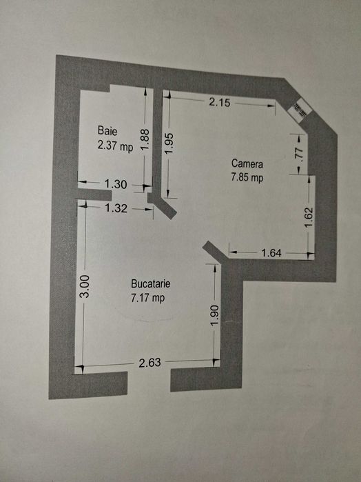 Proprietar, vând apartament cu 1 cameră , acte la zi.