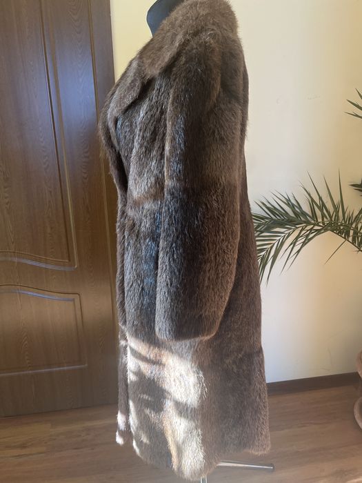 Haina de blana naturala lunga superba