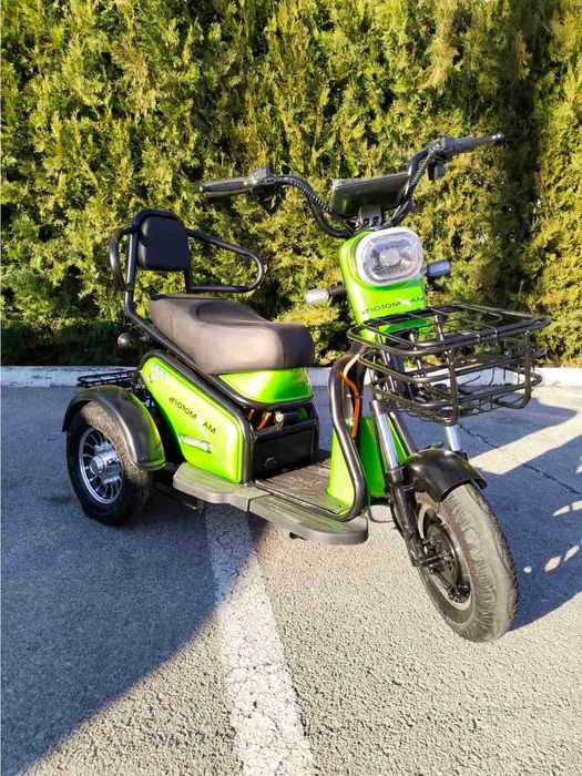 Двуместна електрическа триколка MaxMotors Pudding 1800W-48V ЗЕЛЕНА