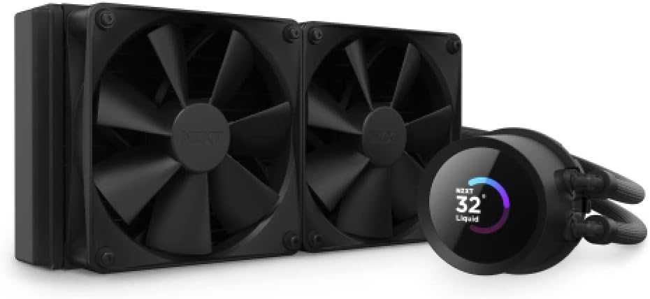 Racire cu lichid NZXT Kraken 240 AIO 240mm cu LCD, 2x F120P, negru