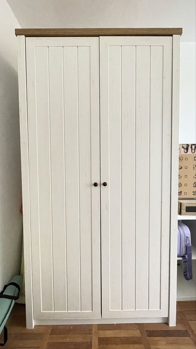 Dulap Markskel Jysk 112x210 alb/stejar
