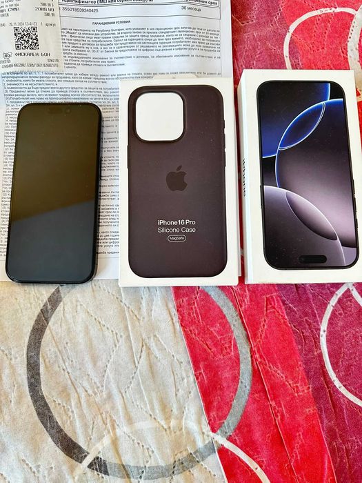 Iphone 16 pro 128GB BLACK като НОВ!