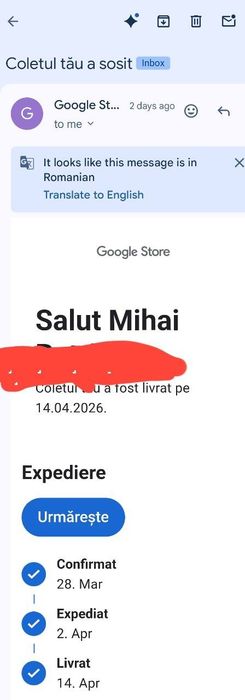 Google Pixel 10 Pro Fold 256GB  nou sigilat + garantie