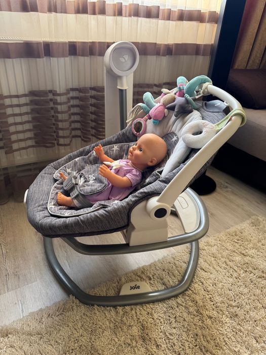 Leagan si balansoar rotativ pentru bebelusi Joie  2 in 1