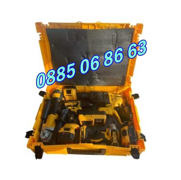 Комплект акумулаторен перфоратор, ъглошлайф, гайковерт и винтоверт 36V