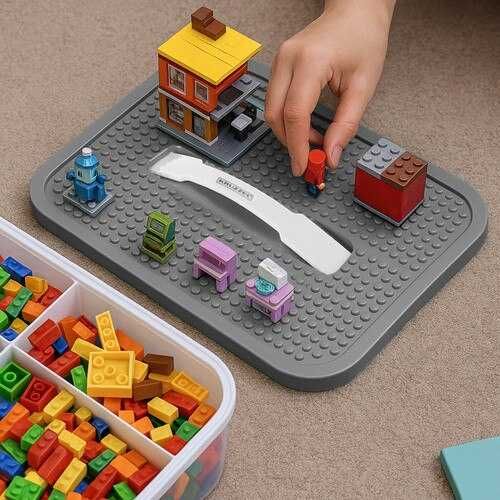 Cutie organizatoare pentru cuburi Lego si jucarii modular 3 nivele