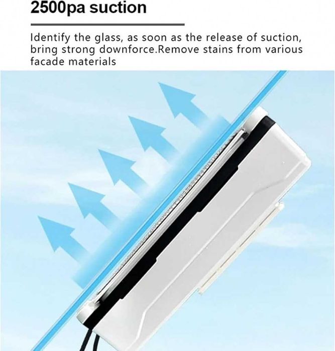 Робот за почистване на прозорци Voltz,72W,всумак. мощност-2500Ра,Wi-Fi