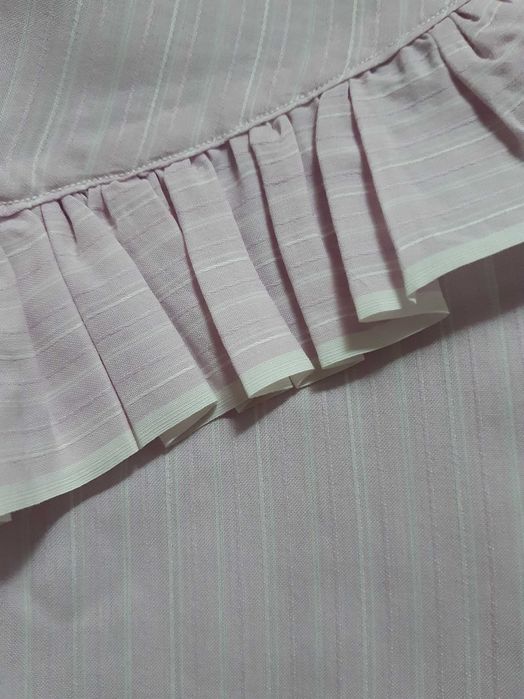 Camasa de dama cu pliseuri volane cu guler si maneci lungi masura L