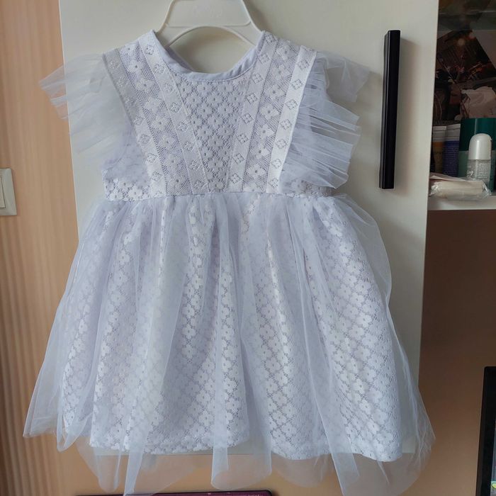 Бебешка рокля носена веднъж 9-12м, 80см