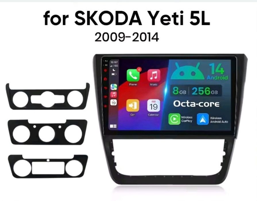 Navigatie Android dedicata Skoda Yeti 5L (2009-2014).