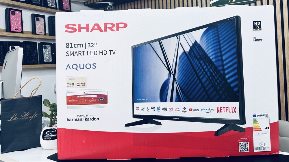 Sharp Tv Smart Led ‘32inch ‘ (81cm ) Nou / Factura & Garantie 24 Luni /