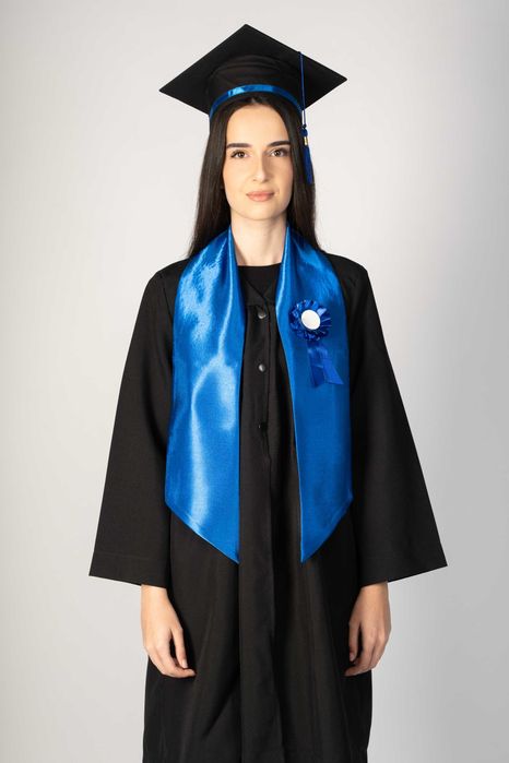 Toca, Esarfa si Cocarda, Set Nepersonalizat, Albastru, Liceu,Facultate