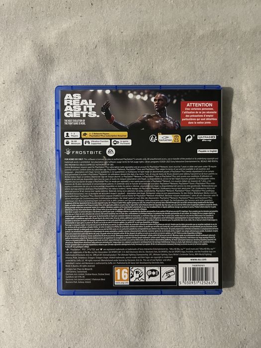 UFC 5 ps5 диск в идекльном состоянии