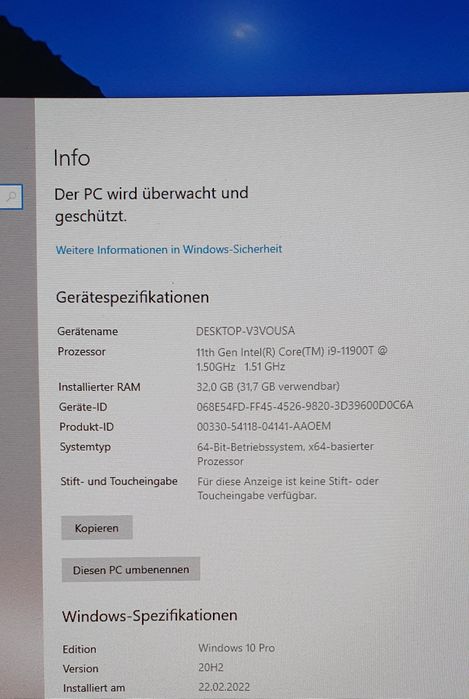 Lenovo ThinkStation P350 Tiny i9-11900T, 32GB, SSD 1TB, NVIDIA T600