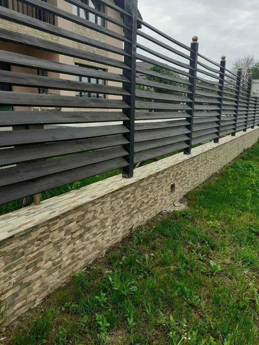 Garduri si porti stil jaluzea, sipca metalica, tabla cutata